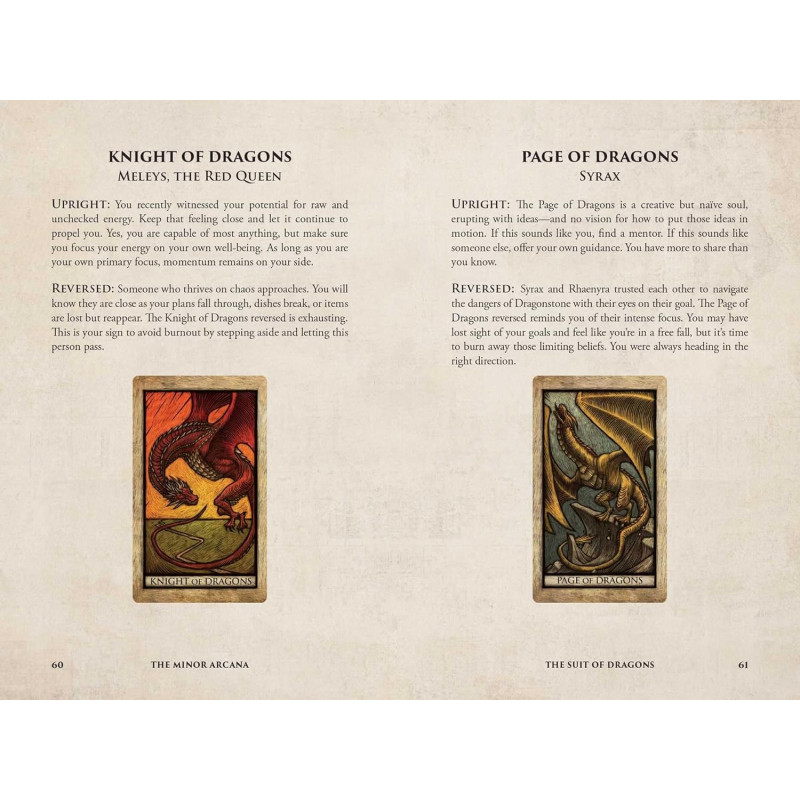 Game Of Thrones House Of The Dragon Tarot Deck & Guidebook