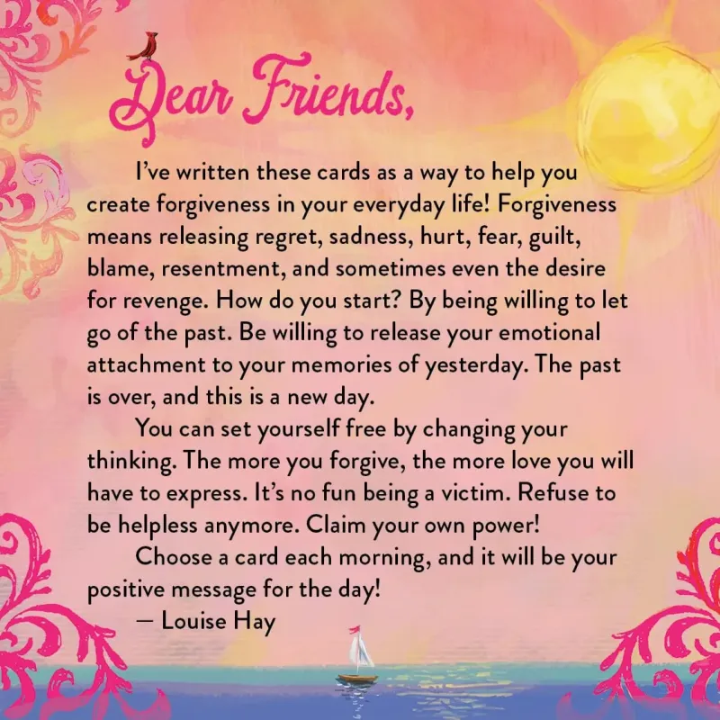 Louise Hay Affirmations For Forgiveness cards